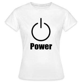 power - Women's T-Shirt - white - Front - AI Model Female 172 dark (172cm)