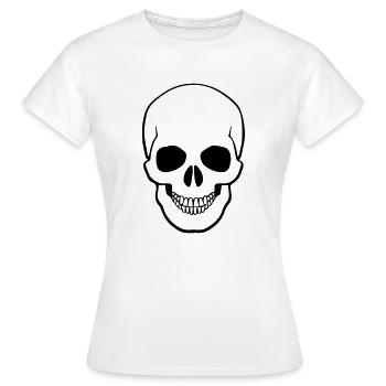 skull - T-shirt Femme - blanc - Devant - AI Model Female 172 dark (172cm)