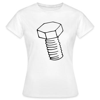Schraube - Frauen T-Shirt - Weiß - Vorne - AI Model Female 172 dark (172cm)