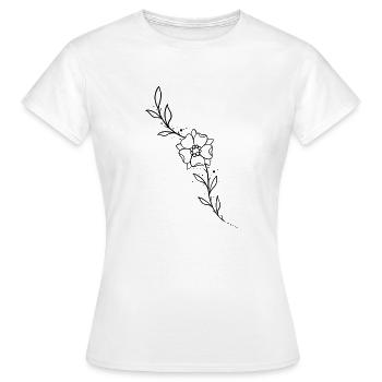 Blüte - Frauen T-Shirt - Weiß - Vorne - AI Model Female 172 dark (172cm)