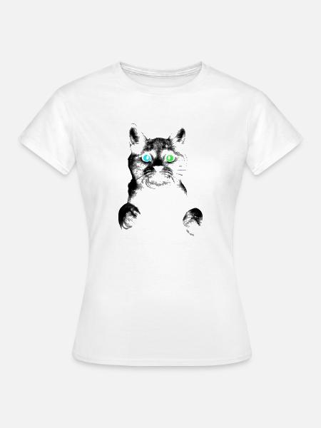 Katze - Frauen T-Shirt - Weiß