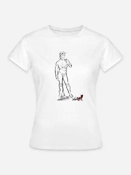 MICHELANGELOS DAVID - Frauen T-Shirt - Weiß