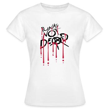 punks not dead Zitat - Frauen T-Shirt - Weiß - Vorne - AI Model Female 172 dark (172cm)