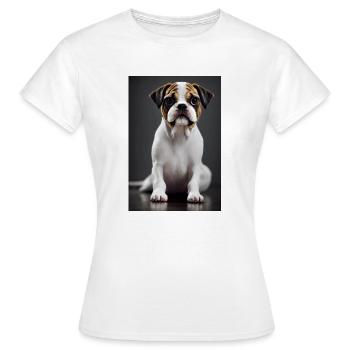 Adorables Chiots - T-shirt Femme - blanc - Devant - AI Model Female 172 dark (172cm)