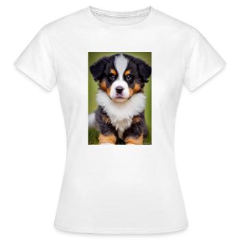 Adorables Chiots - T-shirt Femme - blanc - Devant - AI Model Female 172 dark (172cm)