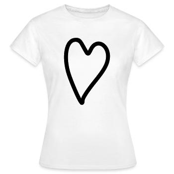 Heart Simple - Women's T-Shirt - white - Front - AI Model Female 172 dark (172cm)