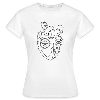 Heart for Technology – Technology Gift Idea - Women's T-Shirt - white - Front - AI Model Female 172 dark (172cm)
