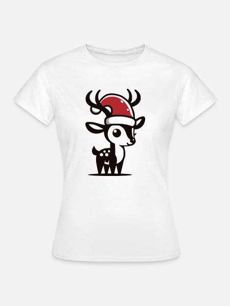 Weihnachten Reh Rentier - Frauen T-Shirt - Weiß
