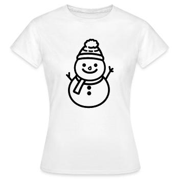 Snowman - Women's T-Shirt - white - Front - AI Model Female 172 dark (172cm)