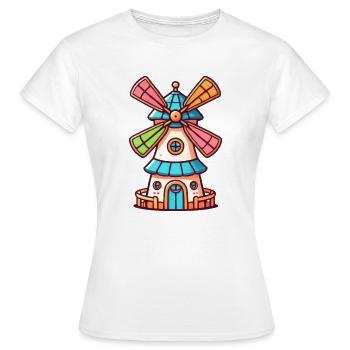 Moulin à vent - T-shirt Femme - blanc - Devant - AI Model Female 172 dark (172cm)