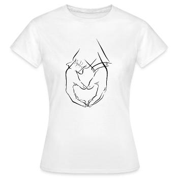 Amoureux - T-shirt Femme - blanc - Devant - AI Model Female 172 dark (172cm)