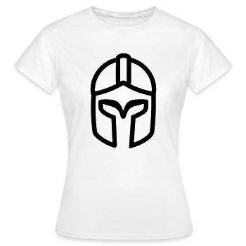 Spartanischer Helm - Frauen T-Shirt - Weiß - Vorne - AI Model Female 172 dark (172cm)