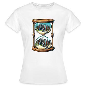 La ville du sablier - T-shirt Femme - blanc - Devant - AI Model Female 172 dark (172cm)