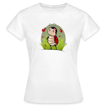 Ladybugs in the grass - Women's T-Shirt - white - Front - AI Model Female 172 dark (172cm)