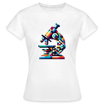 Wissenschaftliches Mikroskop: Künstlerisches Laborwerkzeug - Frauen T-Shirt - Weiß - Vorne - AI Model Female 172 dark (172cm)