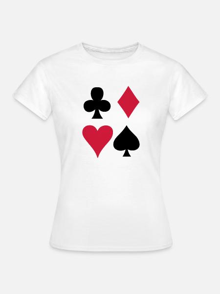 Jeu de Cartes - Carte à jouer - T-shirt Femme - blanc
