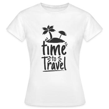 Time To Travel - T-shirt Femme - blanc - Devant - AI Model Female 172 dark (172cm)