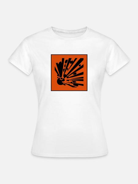 explosiv gefahrensymbol - Frauen T-Shirt - Weiß