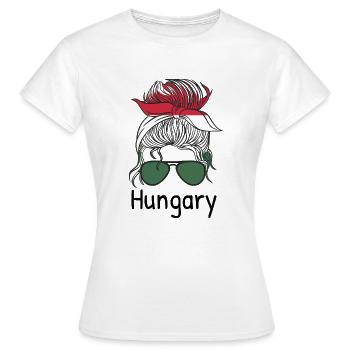 Hongrie Drapeau hongrois Drapeau hongrois Balaton Hongrie - T-shirt Femme - blanc - Devant - AI Model Female 172 dark (172cm)