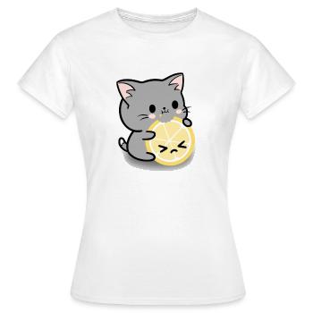 Lemon cat - Women's T-Shirt - white - Front - AI Model Female 172 dark (172cm)