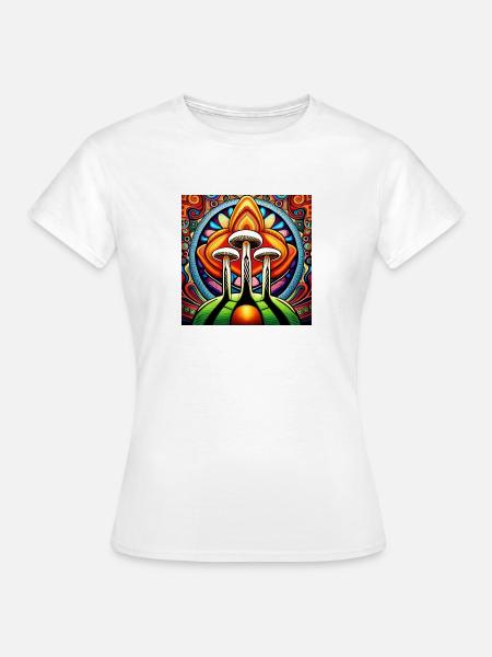 Mushroom comic - Frauen T-Shirt - Weiß