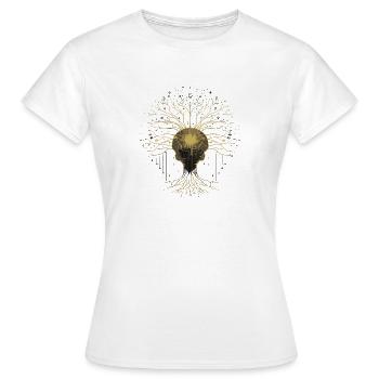 Illustration d’IA pour les fans de technologie d’IA Réseau Neuronales - T-shirt Femme - blanc - Devant - AI Model Female 172 dark (172cm)