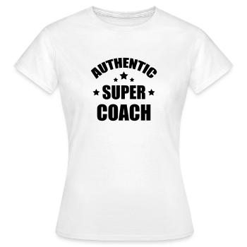 Coach / Coaching / Trainer / Sport - Frauen T-Shirt - Weiß - Vorne - AI Model Female 172 dark (172cm)