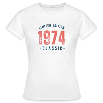 Baujahr 1974 - Frauen T-Shirt - Weiß - Vorne - AI Model Female 172 dark (172cm)