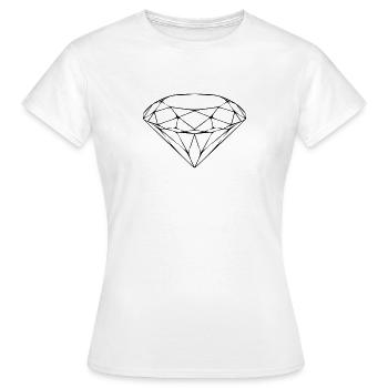 Diamant Edelstein Luxus Shirt - Frauen T-Shirt - Weiß - Vorne - AI Model Female 172 dark (172cm)