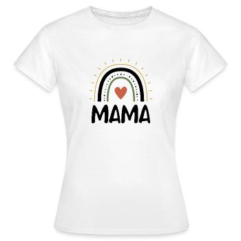 Regenbogen Mama Mom Baby Beste Mama Muttertag - Frauen T-Shirt - Weiß - Vorne - AI Model Female 172 dark (172cm)