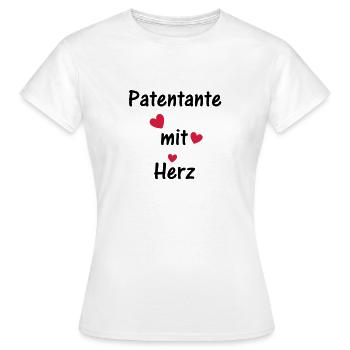 Patentante mit Herz - Frauen T-Shirt - Weiß - Vorne - AI Model Female 172 dark (172cm)