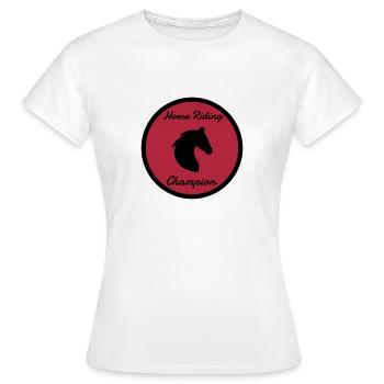 Riding Horse Rider Equestrianism Equitation - Women's T-Shirt - white - Front - AI Model Female 172 dark (172cm)