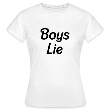 Boys lie - Women's T-Shirt - white - Front - AI Model Female 172 dark (172cm)