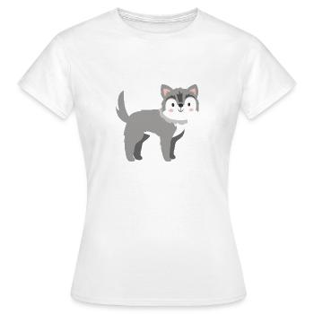 Loup doux - T-shirt Femme - blanc - Devant - AI Model Female 172 dark (172cm)