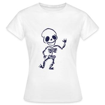 Totenkopf Tattoo skull Knochen gothic rocker - Frauen T-Shirt - Weiß - Vorne - AI Model Female 172 dark (172cm)