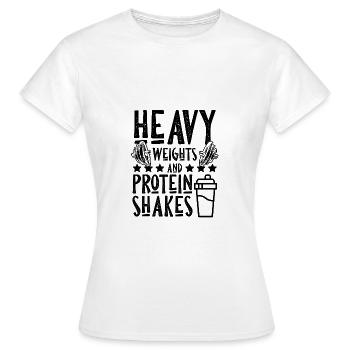 Gym protein - Frauen T-Shirt - Weiß - Vorne - AI Model Female 172 dark (172cm)