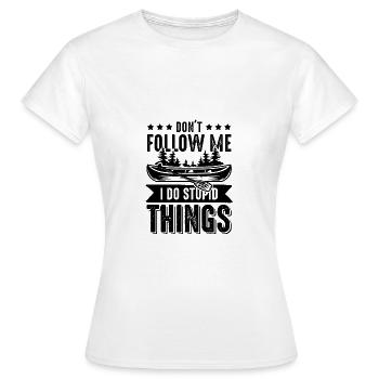Kanufahren wildnis - Frauen T-Shirt - Weiß - Vorne - AI Model Female 172 dark (172cm)