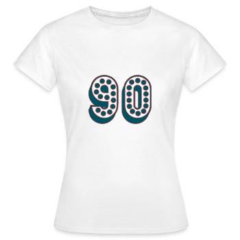 ANNIVERSARY. HAPPY BIRTHDAY. HAPPY BIRTHDAY. - Women's T-Shirt - white - Front - AI Model Female 172 dark (172cm)
