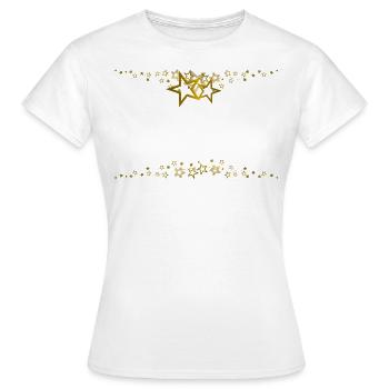 Sternrahmen Gold - Frauen T-Shirt - Weiß - Vorne - AI Model Female 172 dark (172cm)