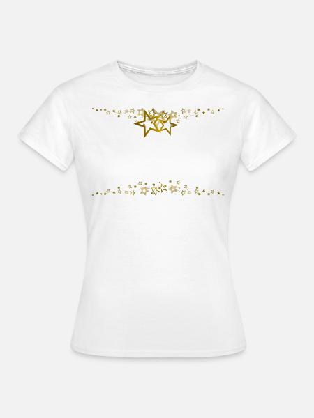 Sternrahmen Gold - Frauen T-Shirt - Weiß