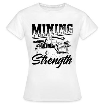 Mining Strength Mining Trucker Coal Mine Truck - Women's T-Shirt - white - Front - AI Model Female 172 dark (172cm)