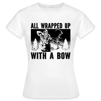 All Wrapped Up With Bowhunting Crossbows Bowhunter - Frauen T-Shirt - Weiß - Vorne - AI Model Female 172 dark (172cm)