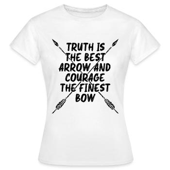 La vérité est le meilleur chasseur à l’arc Archer Bowhunter - T-shirt Femme - blanc - Devant - AI Model Female 172 dark (172cm)