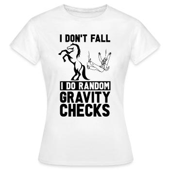Je ne tombe pas Je ne tombe pas Chevaux de saut d’obstacles Saut d’obstacles - T-shirt Femme - blanc - Devant - AI Model Female 172 dark (172cm)