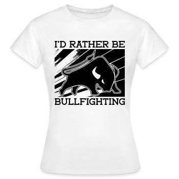 Je serais plutôt taurin rodéo clown torero - T-shirt Femme - blanc - Devant - AI Model Female 172 dark (172cm)