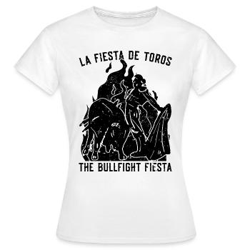 La Fiesta De Toros aime le torero à cheval - T-shirt Femme - blanc - Devant - AI Model Female 172 dark (172cm)