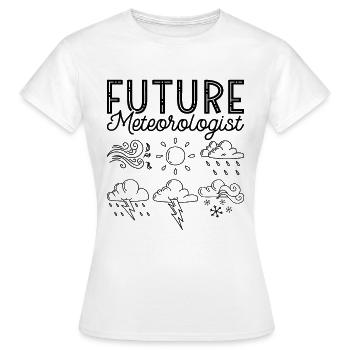 Futur météorologue Météorologue atmosphérique - T-shirt Femme - blanc - Devant - AI Model Female 172 dark (172cm)