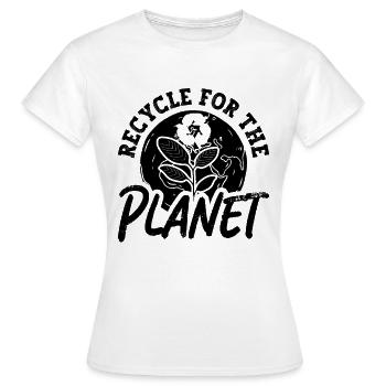 Recycle For The Planet Awareness Climate Activist - Frauen T-Shirt - Weiß - Vorne - AI Model Female 172 dark (172cm)