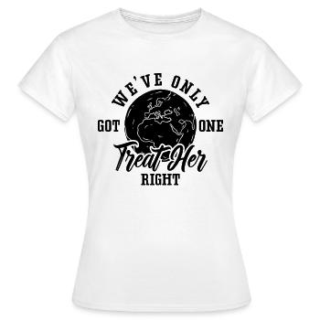 Nous n’avons qu’un seul activiste du réchauffement climatique - T-shirt Femme - blanc - Devant - AI Model Female 172 dark (172cm)