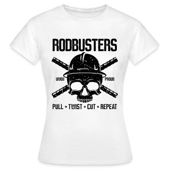 Rodbusters Pull Twist Cut Métallurgiste Ferronniers - T-shirt Femme - blanc - Devant - AI Model Female 172 dark (172cm)